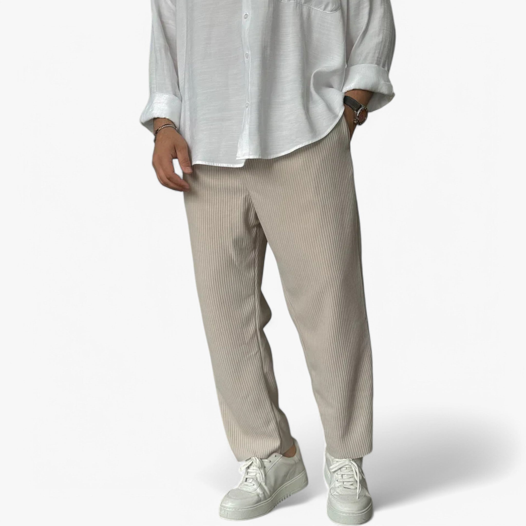 Pantaloni da uomo di lusso morbidi - Beige - morbidi pantaloni pantaloni uomo pants pants for men uomo - Concept Palermo