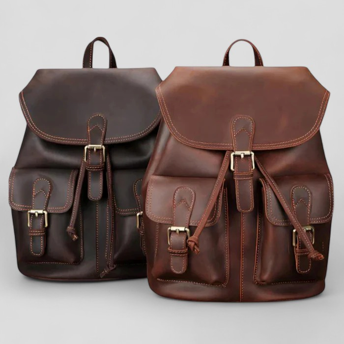 Zaino Uomo in Vera Pelle Nero Elegante e Versatile per Lavoro e Città - - bag bag for men Bags bags for men Leather Bag men bag mens bag pelle uomo urbano versatile zaino zaino pelle - Concept Palermo