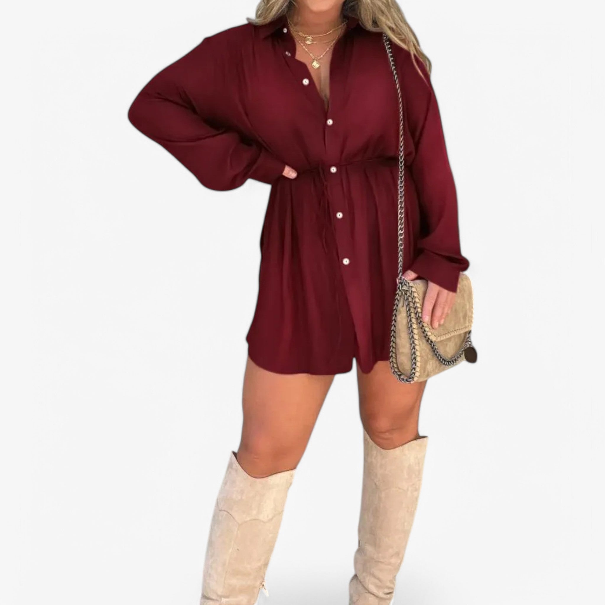 Tuta da donna - Moda e Chic - Rosso vino - chic donna dresses moda tuta tuta donna - Concept Palermo