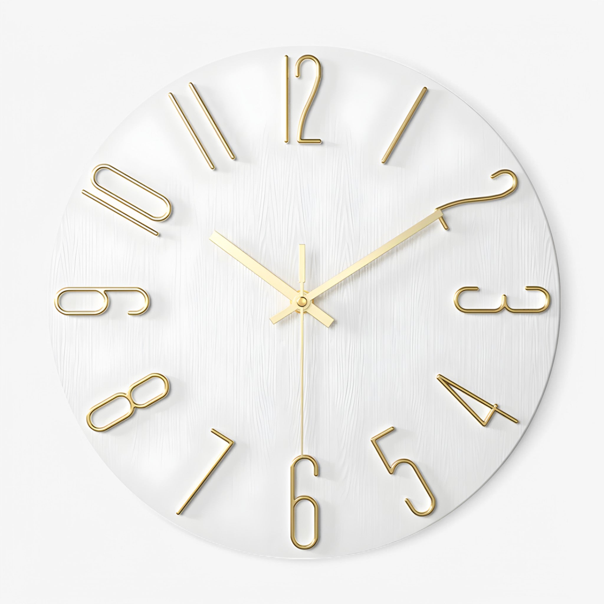 Orologio da Parete Moderno Silenzioso Design Uomo, Grande 60cm, Nero Metallo - Oro - orologio orologio parete P254 parete uomo wall clocks - Concept Palermo