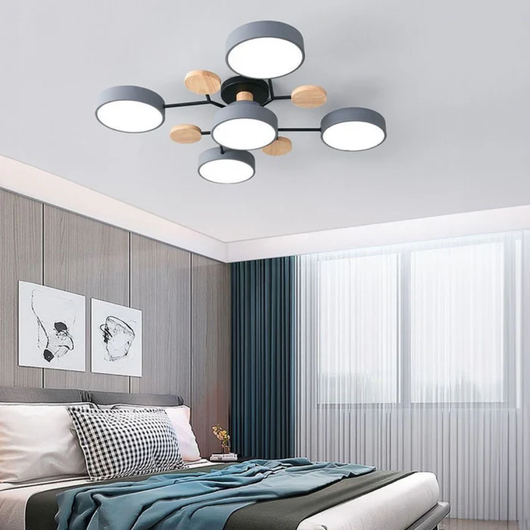 Plafoniera LED rotonda, per un'illuminazione in Legno – Qualità Premium