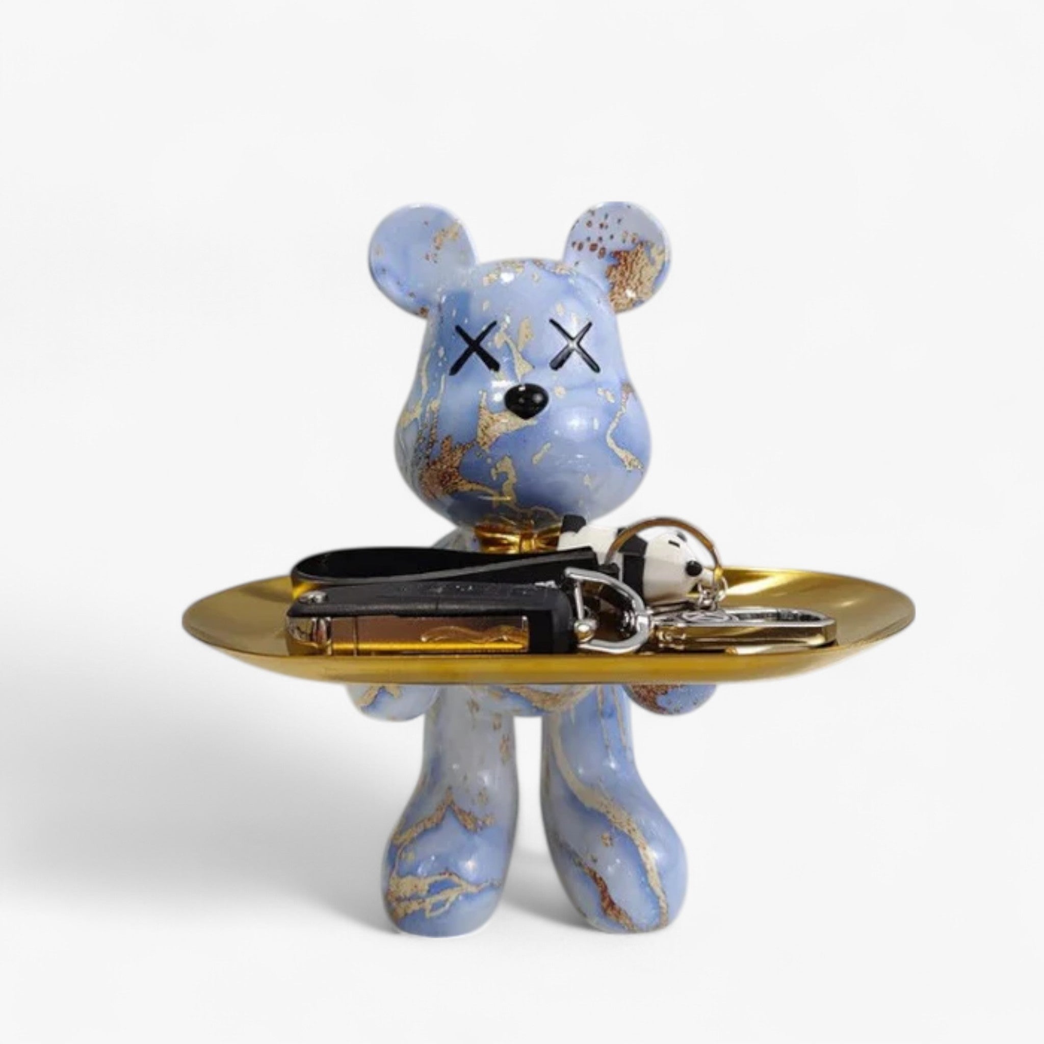 Statua di orso CraftBear con vassoio, decorazione da tavolo in resina per casa o ufficio - Lexi (Quasi esaurito!) - craftbear home home & garden orso Skulptur Statue statua tray vassoio - Concept Palermo