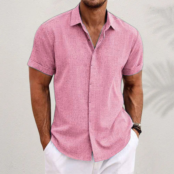 Camicia Lino Uomo Maniche Corte - Stile Estivo e Traspirante