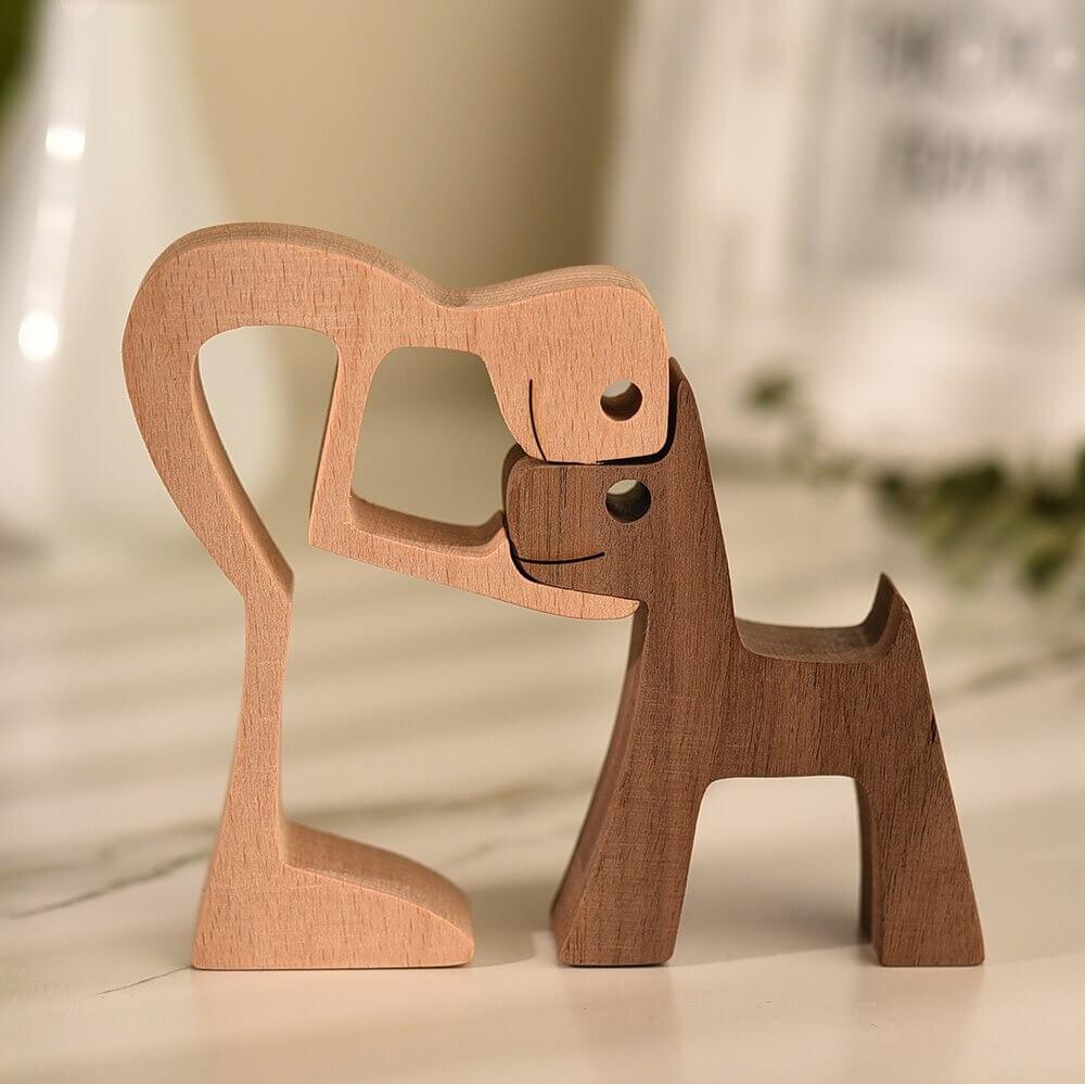 Scultura in legno di uomo e cane - - cane home & garden legno M1548 new_for_google scultura scultura legno uomo - Concept Palermo