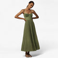 Abito Midi Donna Plissettato Aderente Elegante per Cerimonia o Sera