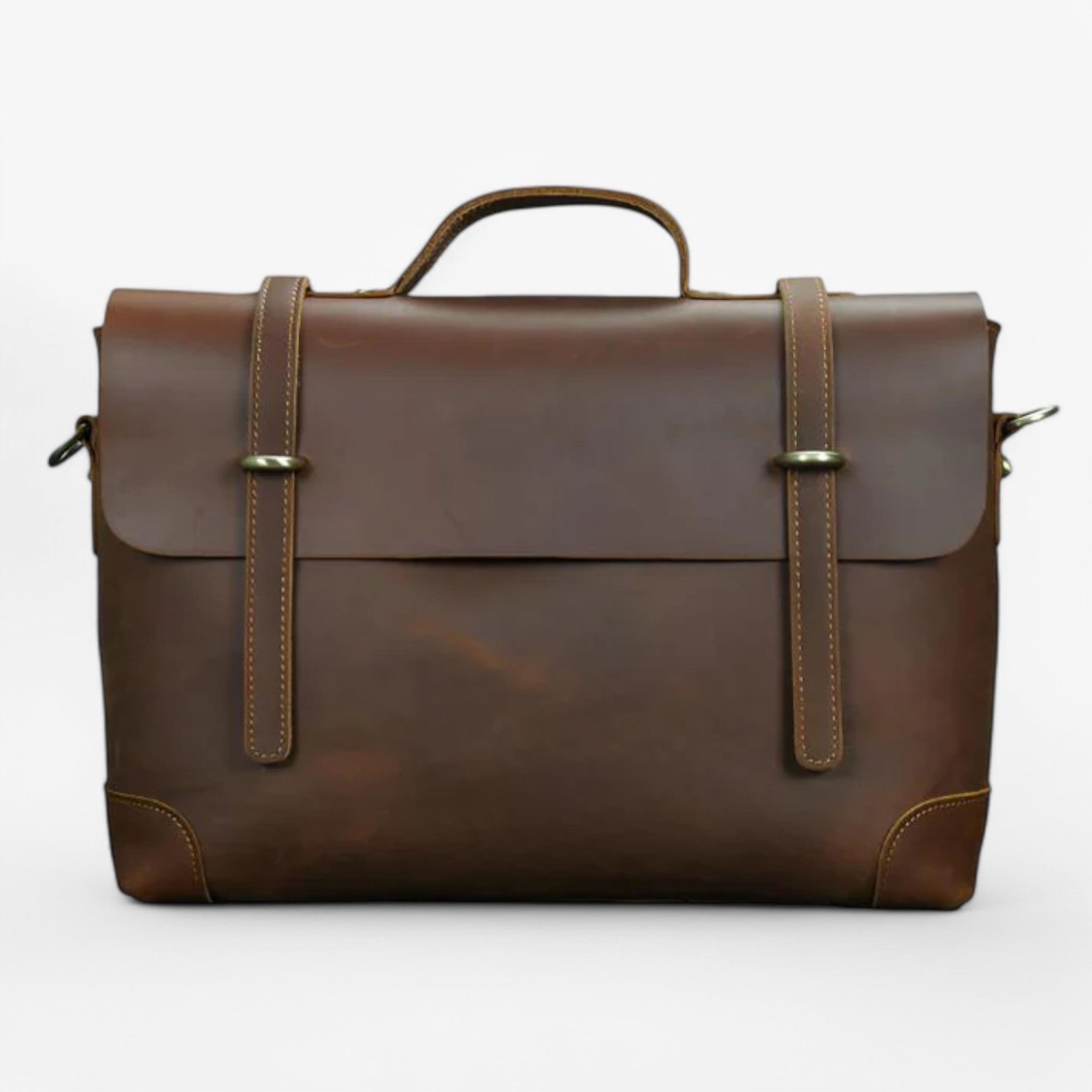 Borsa per laptop in pelle Oro Uomo - Rosso marrone 14pollici - accessoires bags borsa borsa laptop laptop pelle tassen uomo - Concept Palermo