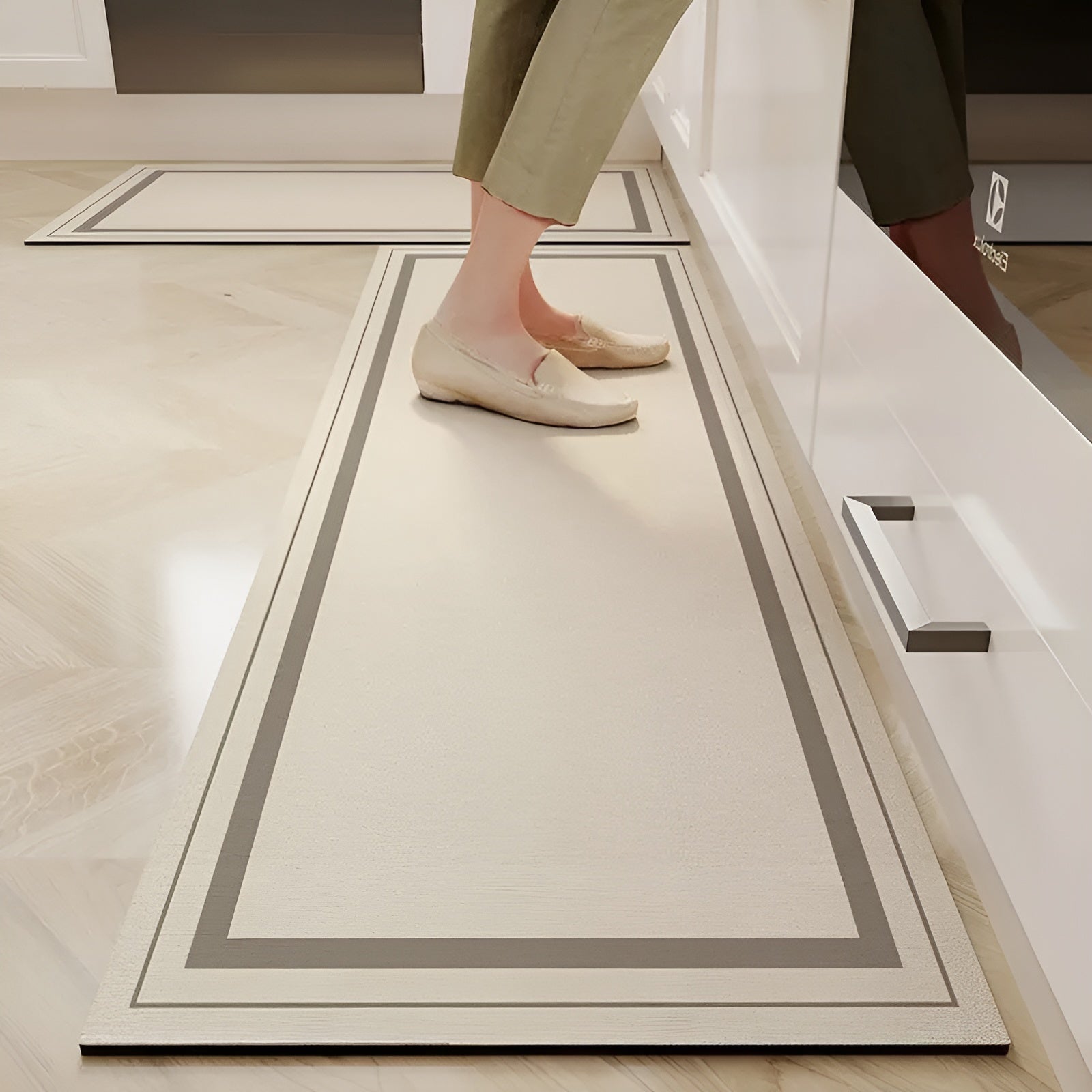 Tappeto Cucina Antiscivolo Grigio Scuro 60x180cm - Lavabile, Ultra Assorbente - Doppia linea - Anti slip mat antiscivolo Bathroom Mats comfy mat cucina elegant mat high quality mat kitchen & dining mat parafango smart mat superassorbente tappeto tappeto parafango - Concept Palermo