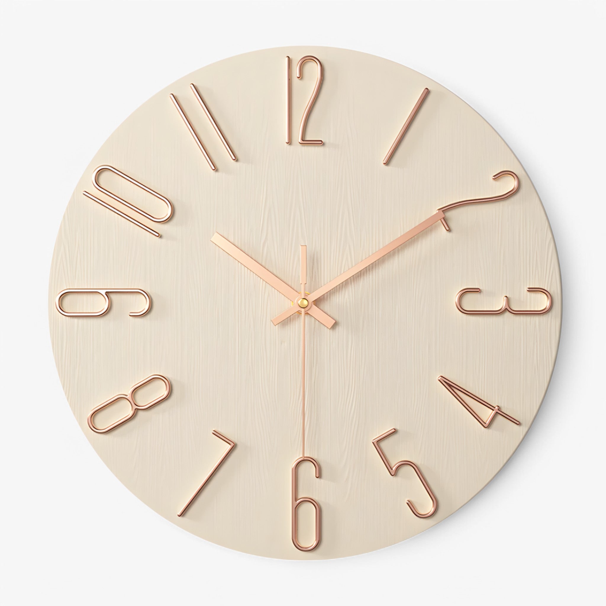 Orologio da Parete Moderno Silenzioso Design Uomo, Grande 60cm, Nero Metallo - Rosa - orologio orologio parete P254 parete uomo wall clocks - Concept Palermo