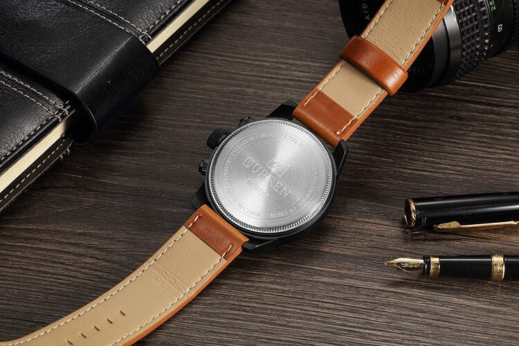 Orologio cronografo da uomo in pelle - - cronografo new_for_google_may orologio orologio cronografo pelle uomo Watches - Concept Palermo