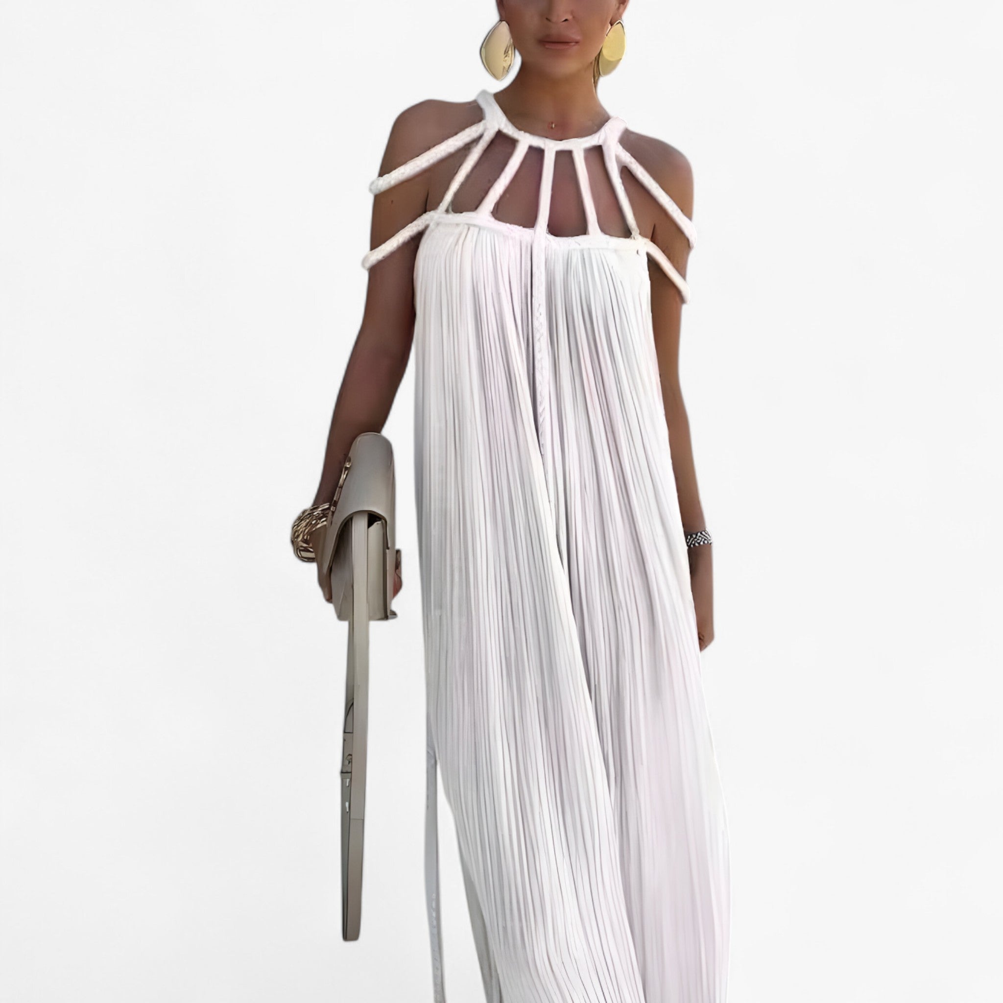 Abito Lungo Donna - Bianco Taglia unica (34-46) - abito abito donna donna dresses - Concept Palermo