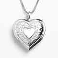 Colgante en forma de corazón - guarda recuerdos preciosos en plata de ley