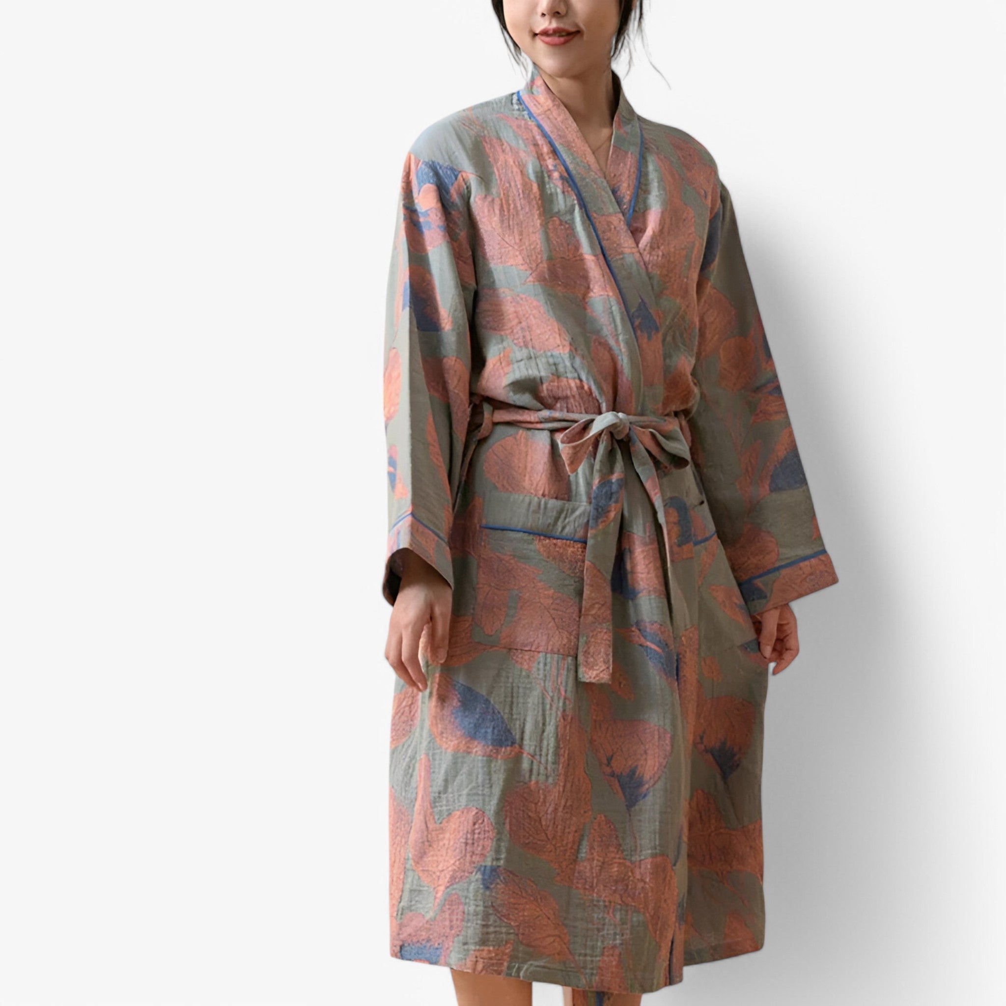 Grande cuffia da bagno con cordino Uomo - Verde e Rosa Unica - aurora | grande cuffia da bagno con cordino - € bagno Bathrobes cordino Cotton cuffia cuffia bagno Leaf Nightgown Sleepwear uomo Women - Concept Palermo