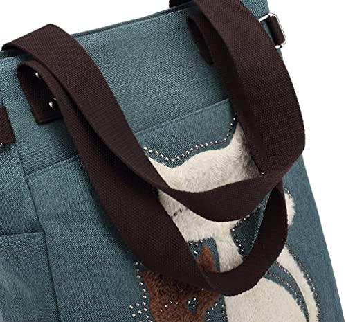 Borsa in tela Cat ricamata Uomo - - Bags borsa borsa tela ricamata tela uomo - Concept Palermo