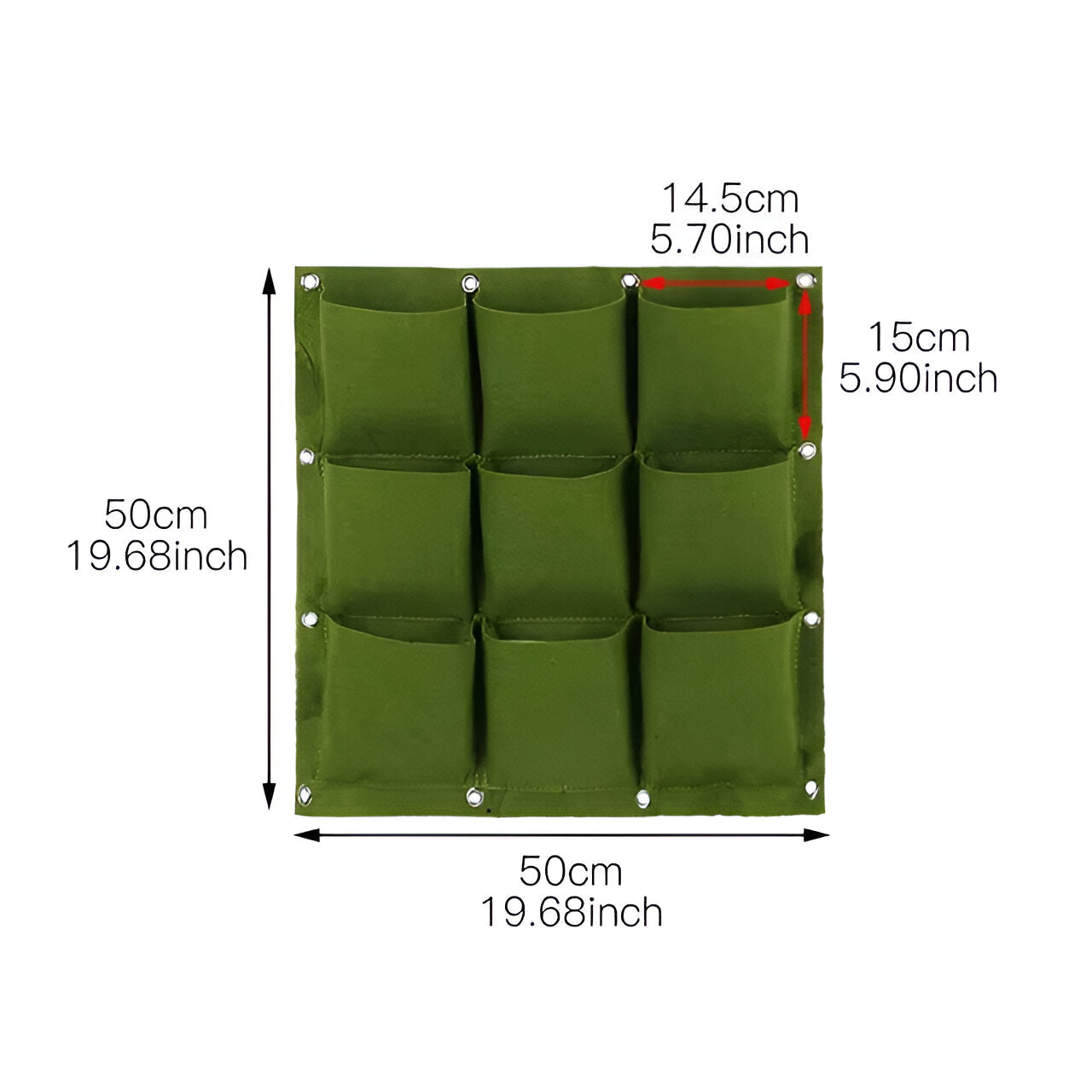 Borsa da appendere per il giardino - per appendere le piante e per l'esterno. Uomo - 9 griglia verde - appendere borsa borsa appendere esterno garden Garden accessories Garden supplies giardino home & garden piante uomo - Concept Palermo