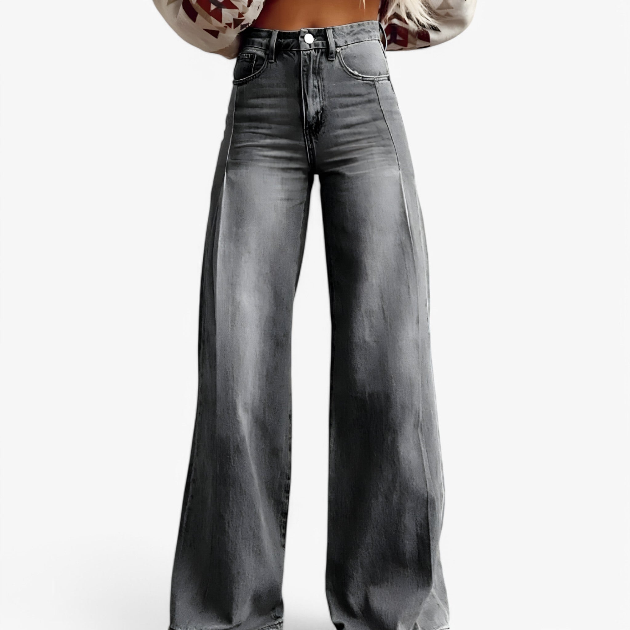 Pantaloni a gamba larga - Casual e alla moda Uomo - Grigio scuro - alla casual gamba larga moda pantaloni pantaloni gamba pants - Concept Palermo
