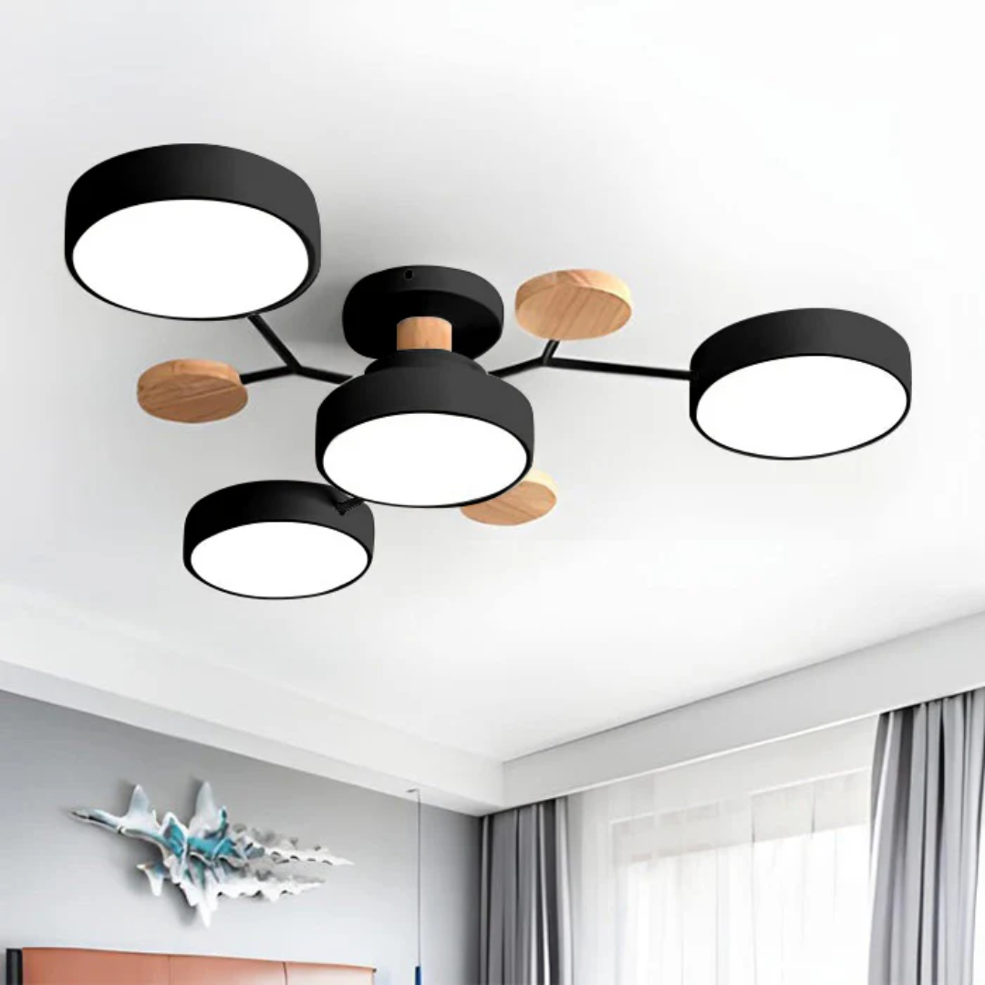 Plafoniera LED rotonda, per un'illuminazione in Legno – Qualità Premium