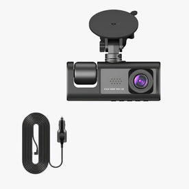 Dashcam Auto 3 Canali Full HD, Visione Notturna Avanzata, Registrazione Interna/Esterna - Dual Camera Senza WIFI Nessuno - auto camera canali chiare dashcam dashcam auto gadget gadgets giorno immagini Linen Unisex - Concept Palermo