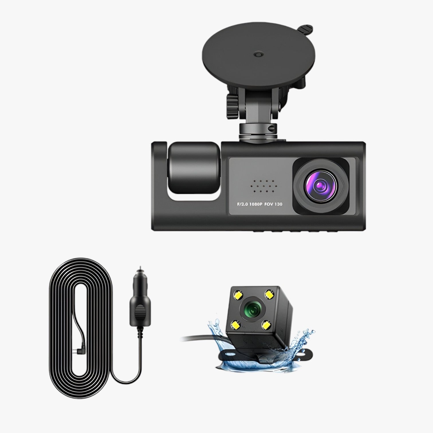 Dashcam per auto a 3 canali - Sempre immagini chiare, giorno e notte - - auto camera canali chiare dashcam dashcam auto gadget gadgets giorno immagini - Concept Palermo