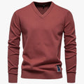 Jersey para hombre con cuello en V de algodón