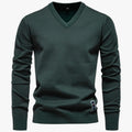 Jersey para hombre con cuello en V de algodón