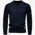 Jersey para hombre con cuello en V de algodón