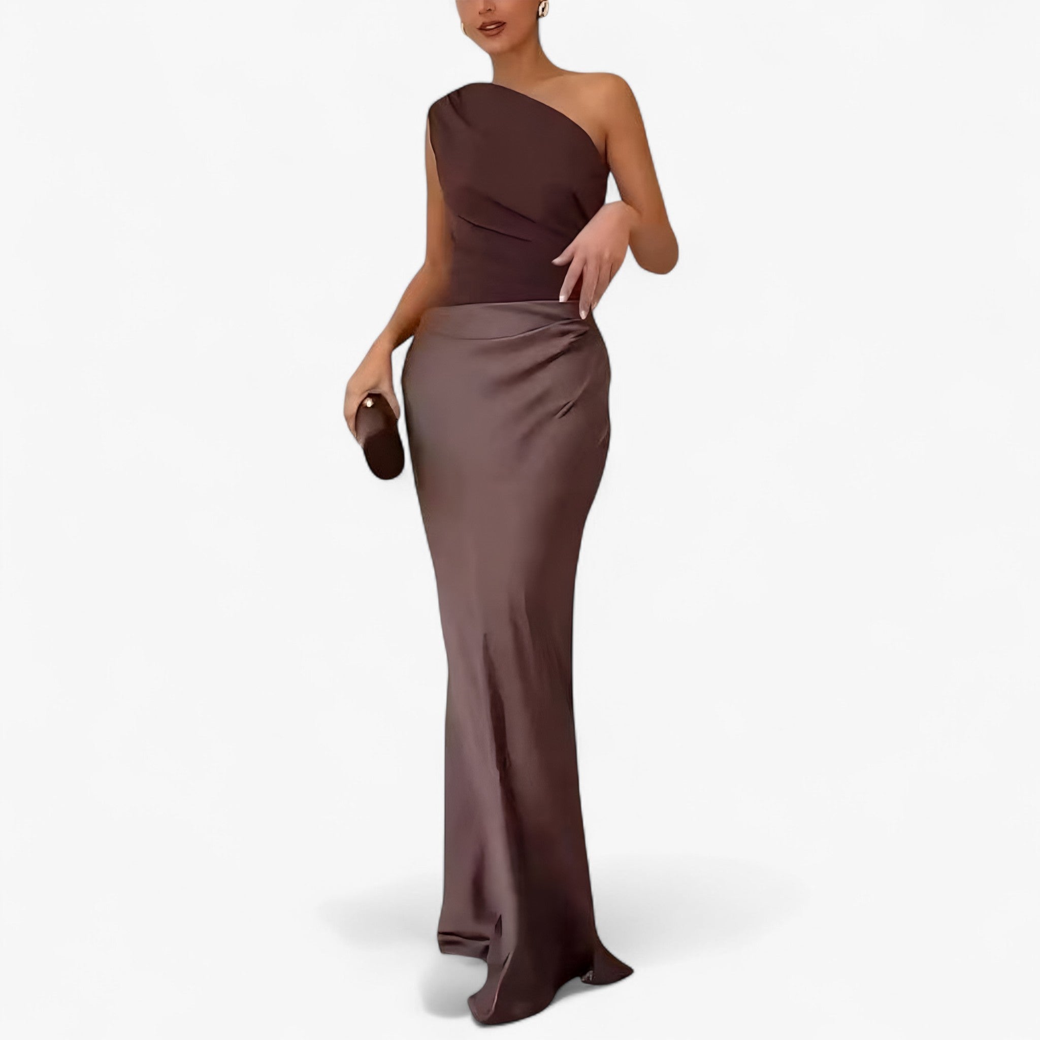 Abito Maxi Asimmetrico da Donna Elegante con Spacco Laterale - - abito abito da cerimonia abito da matrimonio abito donna abito elegante da donna abito maxi elegante abito spalla unica asimmetrico donna dresses moda donna elegante vestito asimmetrico vestito con pieghe vestito per eventi vestito versatile - Concept Palermo
