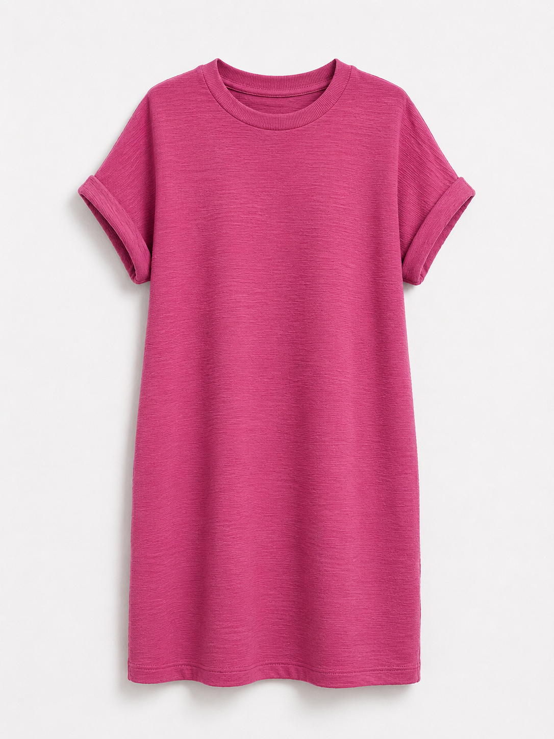 Abito Donna Casual in Poliestere con Tasche, Girocollo e Maniche Corte - Rosa - abbigliamento donna abito abito con tasche abito donna abito elegante abito versatile collo design confortevole donna dresses fashion 2025 look casual maniche corte robe chic rotondo stile raffinato tasche - Concept Palermo