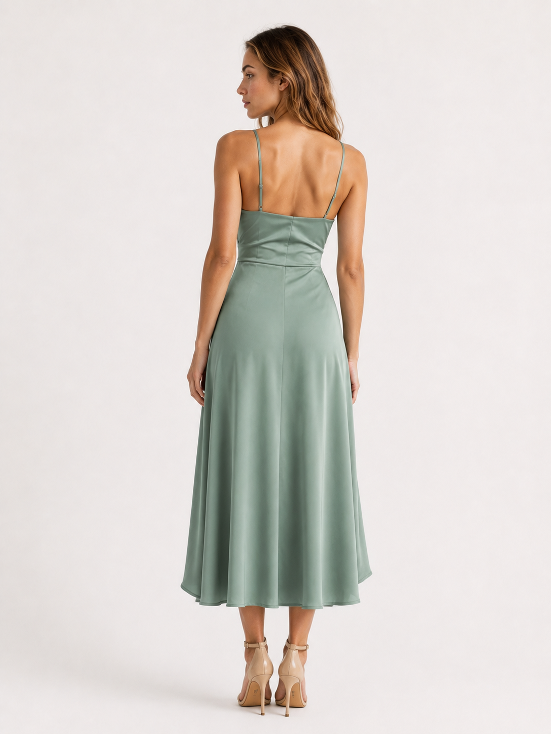 Abito Donna Drappeggiato con Spacco Laterale e Orlo Asimmetrico - - abito abito midi donna drappeggiato DRESS Dresses female dress laterale Maxi dress Maxi Dresses midi spacco - Concept Palermo