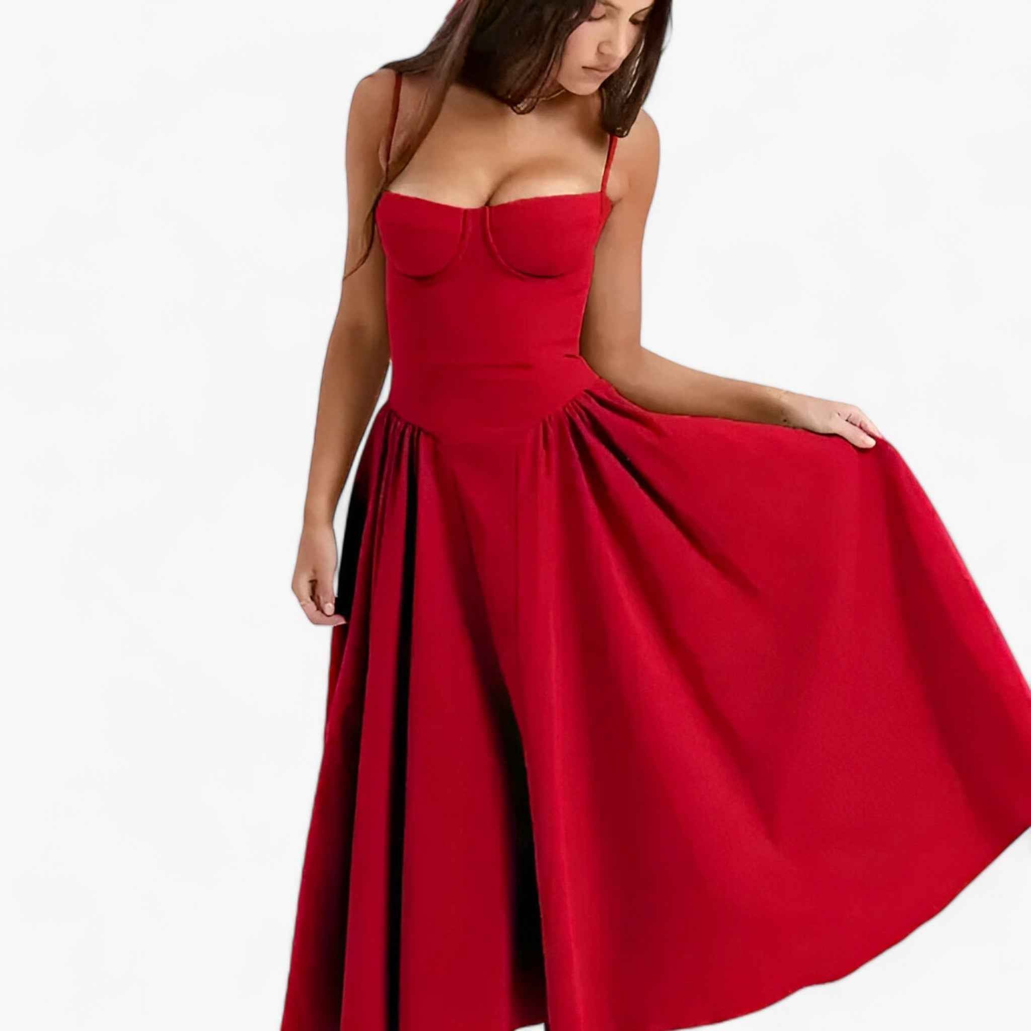 Abito Donna Midi Senza Maniche - - abiti da donna abito abito corsetto abito donna abito formale abito informale abito lunghezza midi abito midi elegante abito per occasioni abito senza maniche donna look sofisticato maniche midi vestito elegante donna vestito versatile - Concept Palermo