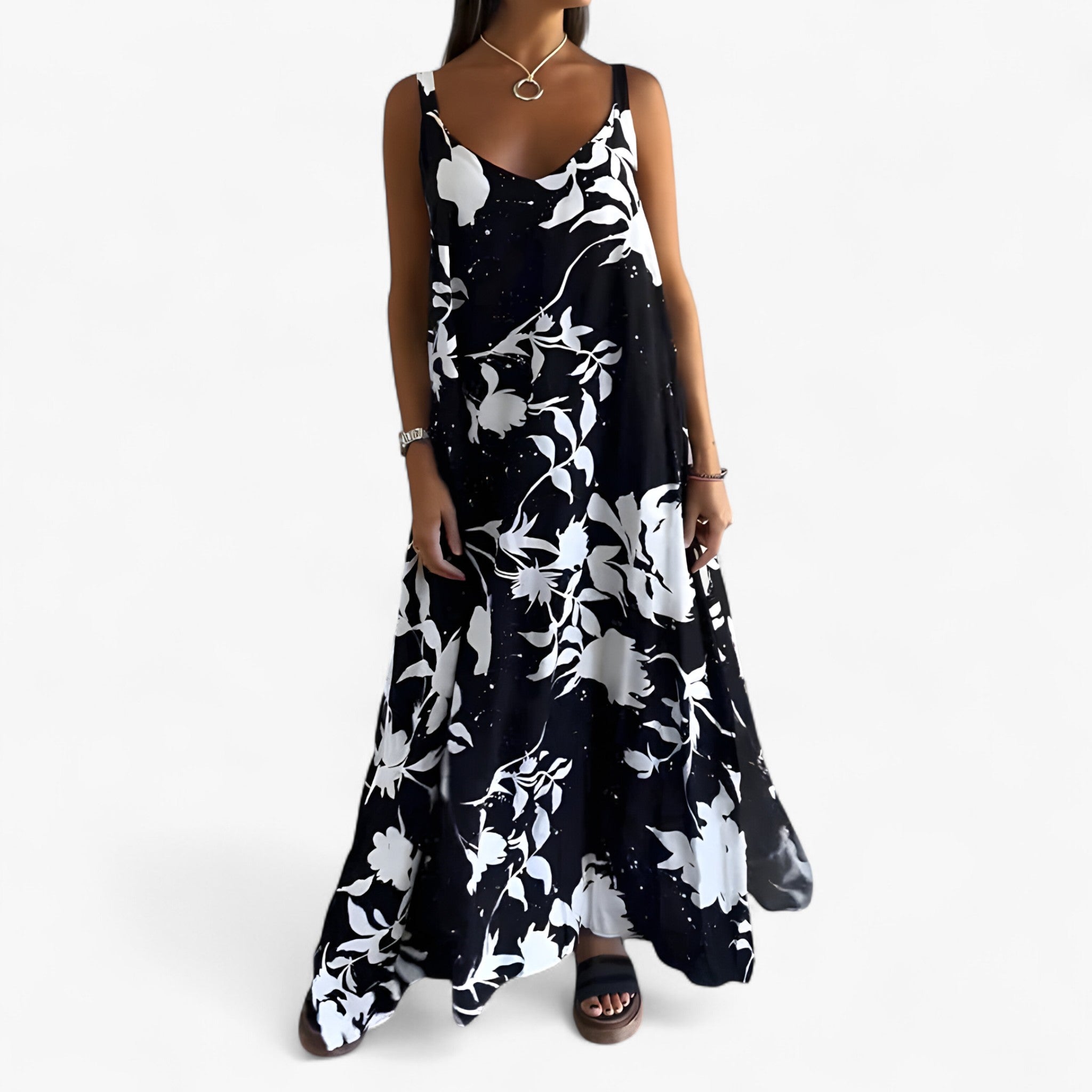 Abito Donna Floreale Senza Maniche Poliestere - - abito abito casual abito donna abito estivo abito femminile abito senza maniche donna dresses fashion primavera estate floreale maniche moda estiva poliestere stile floreale vestito floreale vestito in cotone vestito leggero - Concept Palermo