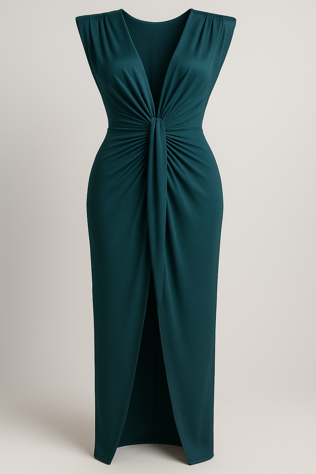 Abito da Donna Elegante Nero con Spacco Laterale in Raso - Vestito Lungo da Sera - Petrolio Taglia unica - abiti da sera abito abito da donna abito donna abito elegante abito taglia unica donna look cool moda donna spacco stile sofisticato vestito con spacco vestito elastico vestito in seta vestito per serata - Concept Palermo