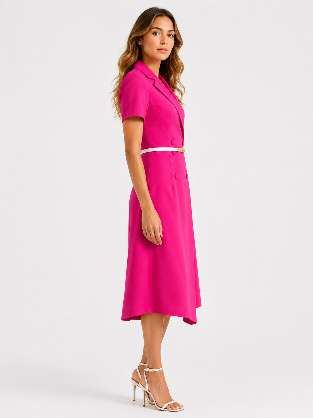 Abito Midi Elegante Donna con Cintura, Vestito Casual Estivo per Feste e Cerimonie - - abbigliamento di alta qualità abito abito artigianale abito elegante abito midi abito unico cintura donna dresses fashion primavera estate midi moda femminile rochie midi stile raffinato vestito con cintura vestito da cerimonia - Concept Palermo