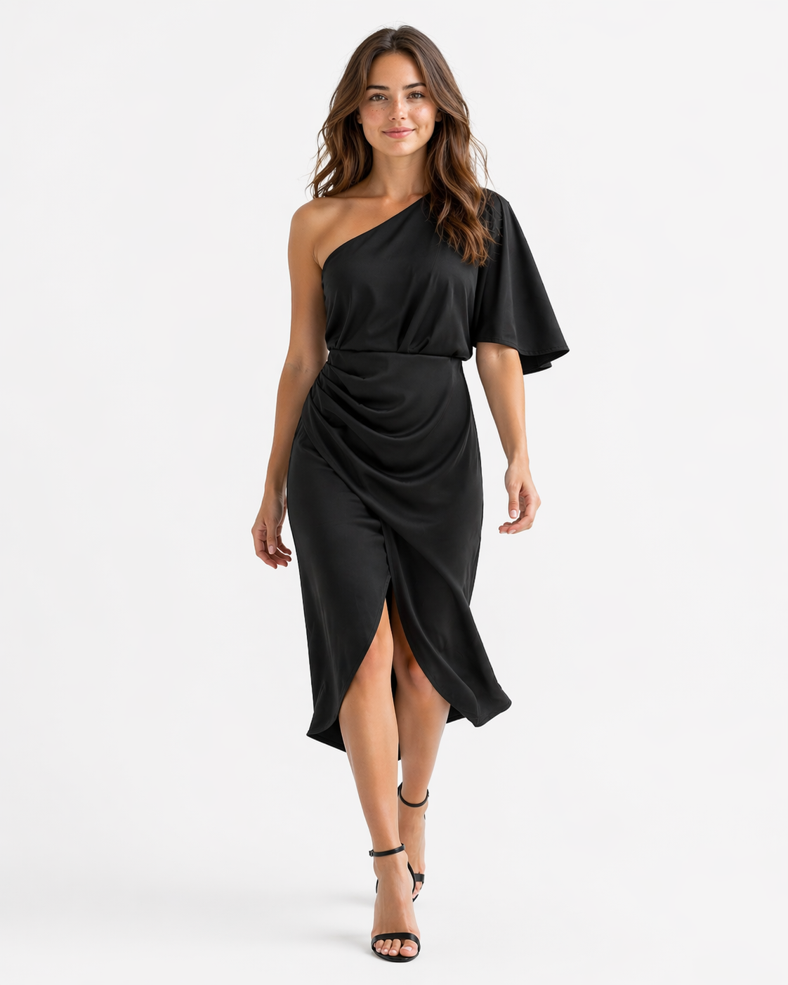 Abito Elegante Donna Monospalla in Raso Nero con Spacco, Taglie S-XL - - +5 abito abito monospalla donna dresses elegant dresses elegant_dresses-ai GOOD monospalla OLD raso spacco Summer/Dresses trendy dress women's dress - Concept Palermo