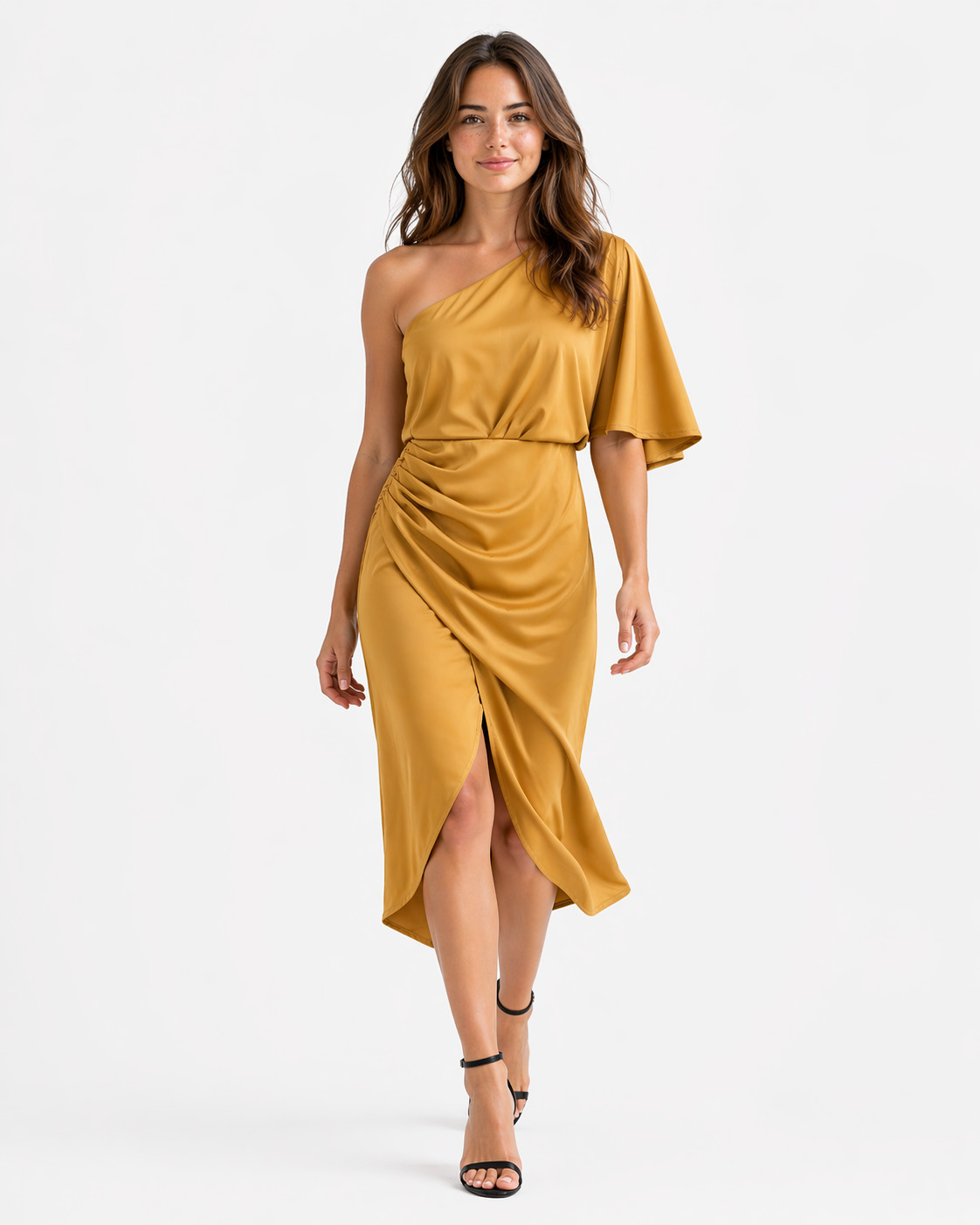 Abito Elegante Donna Monospalla in Raso Nero con Spacco, Taglie S-XL - - +5 abito abito monospalla donna dresses elegant dresses elegant_dresses-ai GOOD monospalla OLD raso spacco Summer/Dresses trendy dress women's dress - Concept Palermo