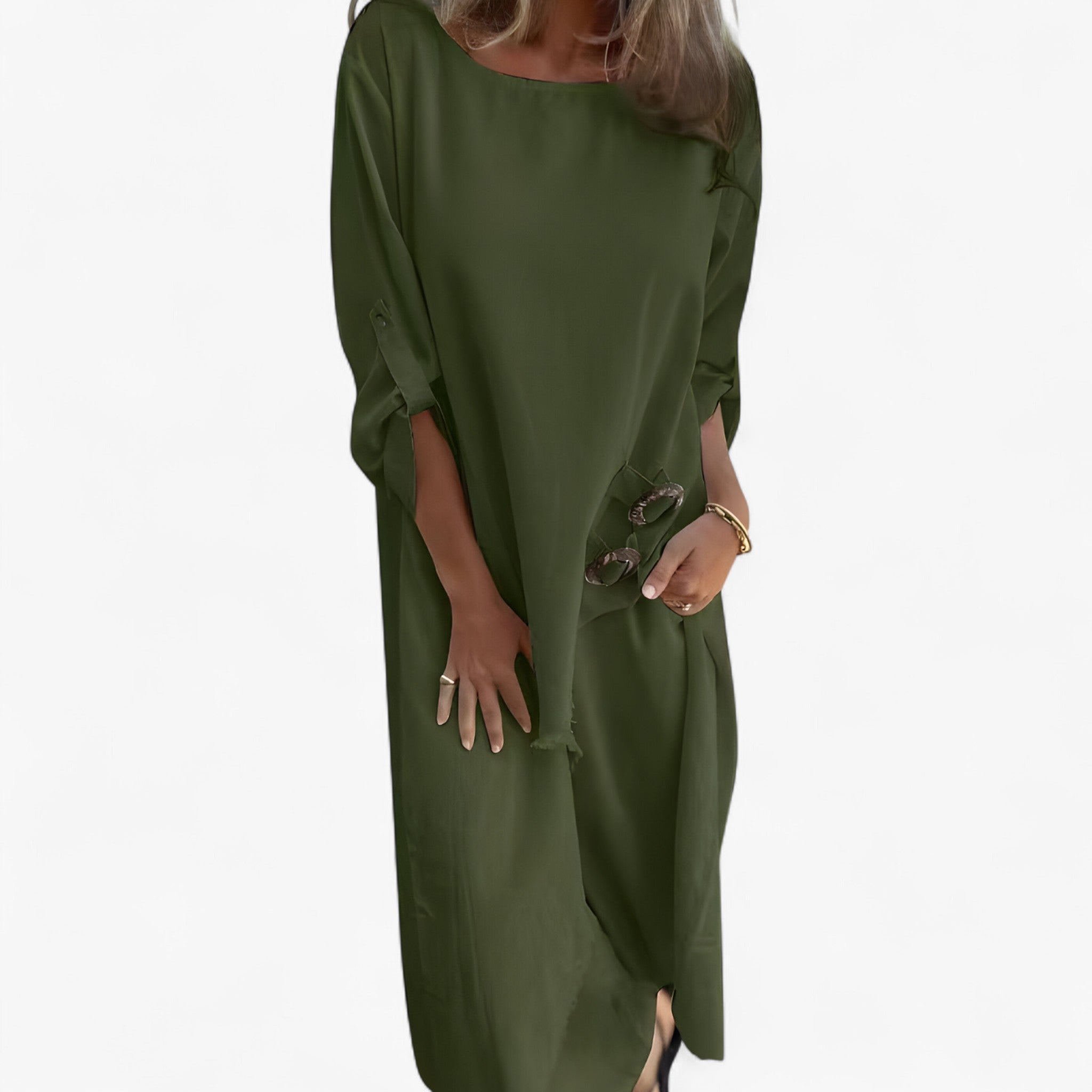 Completo Donna in Cotone e Lino Elegante - Abito e Pantaloni Estivi Traspiranti - Verde - abbigliamento estivo abbigliamento versatile abito abito e pantaloni abito pantaloni cotone donna lino moda primavera estate outfit elegante outfit sets pantaloni pantaloni comodi set in cotone e lino taglio irregolare tessuto traspirante vestibilità ampia - Concept Palermo