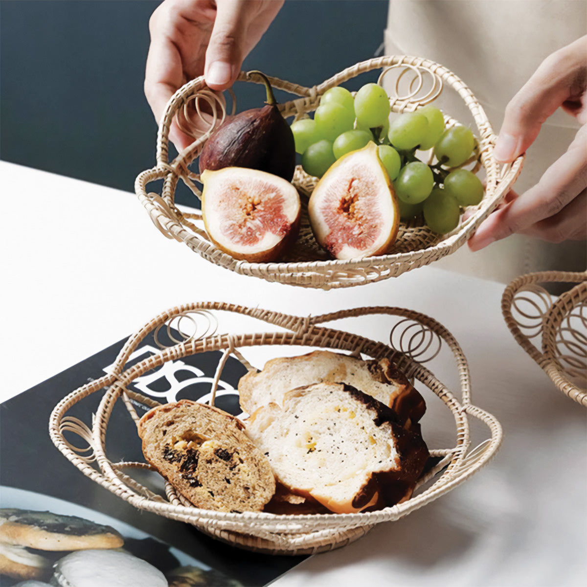 Vassoi di Stoccaggio Fatti a Mano Design Artistico Intrecciato Stiloso Uomo - - artistico Decor design fatti home & garden intrecciato Kitchen mano stiloso stoccaggio Tableware - Concept Palermo