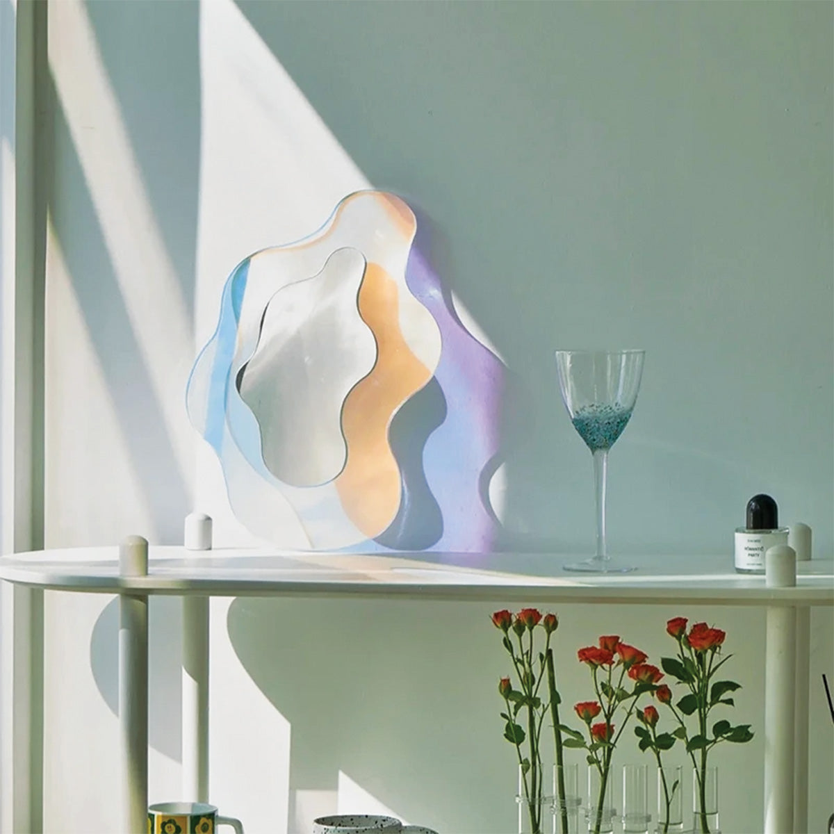 Specchio Astrale a Forma di Ondulazione Design Curvo alla Moda per Arredamento - - alla arredamento astrale Bathroom curvo Decor design forma home & garden Mirrors moda - Concept Palermo