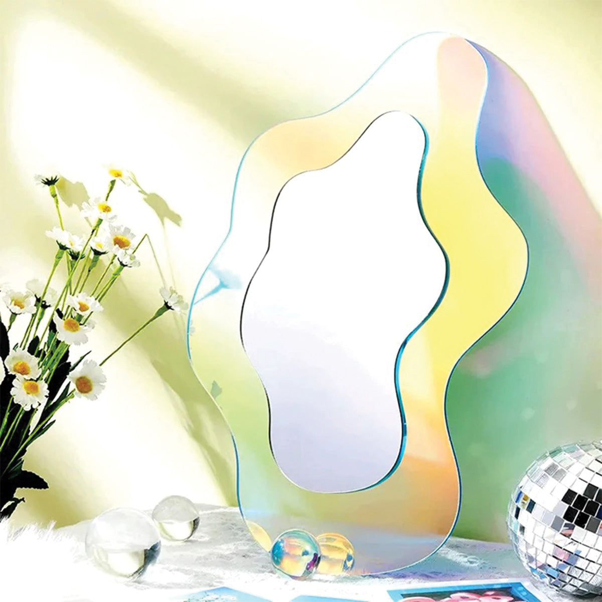 Specchio Astrale a Forma di Ondulazione Design Curvo alla Moda per Arredamento - - alla arredamento astrale Bathroom curvo Decor design forma home & garden Mirrors moda - Concept Palermo