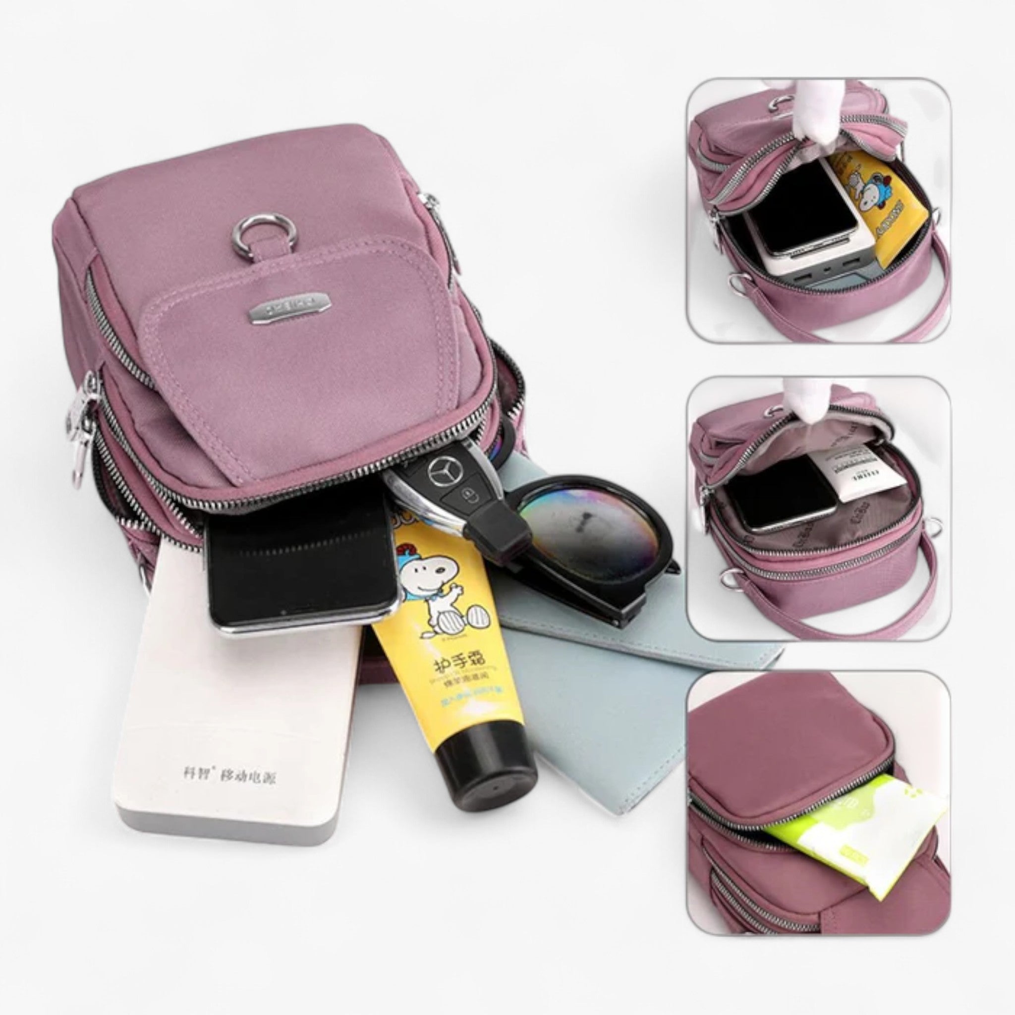 Borsa a Tracolla Piccola Nera in Ecopelle da Donna Elegante e Versatile - - Bags Crossbody Bags handbags piccola piccola tracolla Shoulder & Crossbody Bags tracolla - Concept Palermo