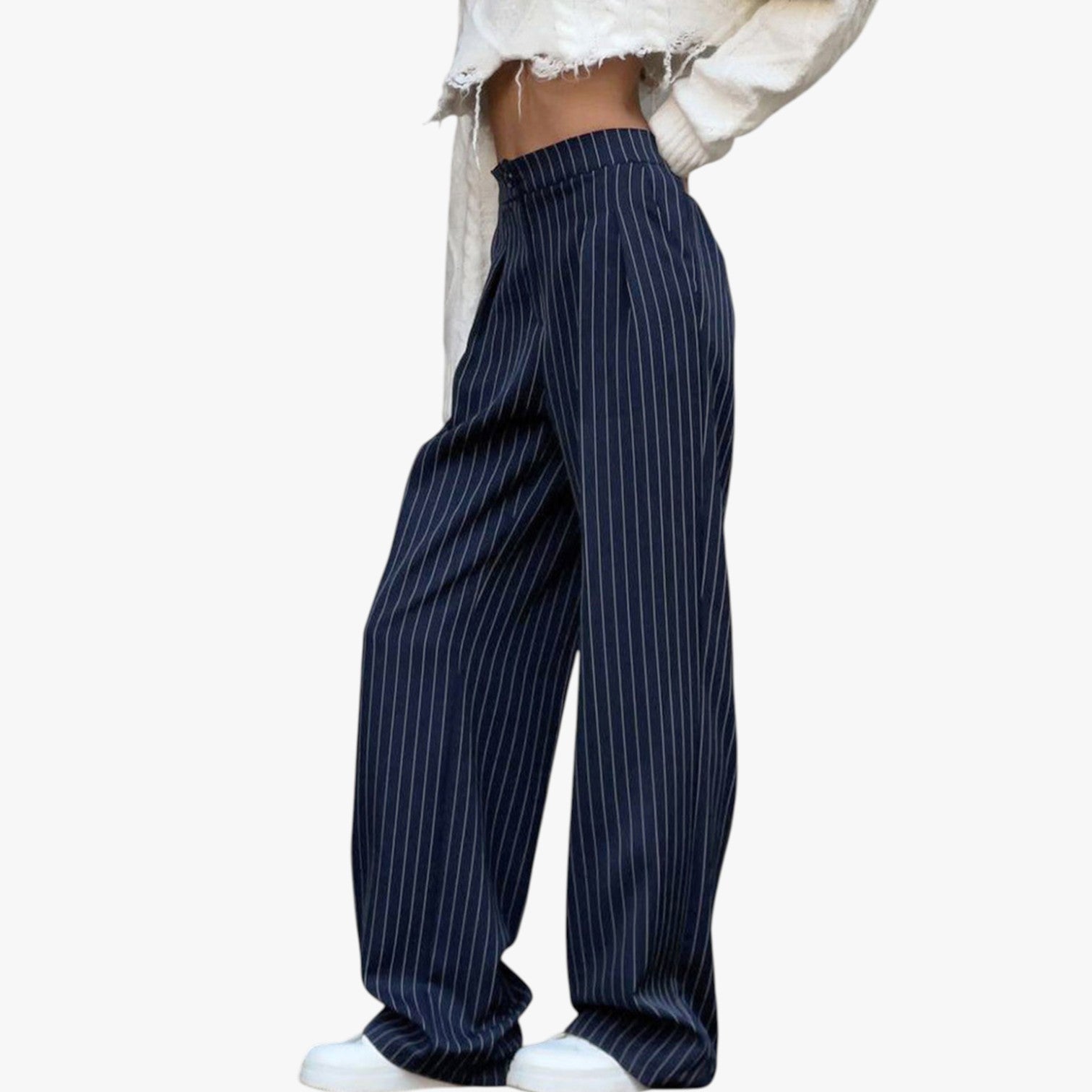 Pantaloni a gamba larga con pieghe e righe - - clothing gamba larga long pants pantaloni pantaloni gamba pants pants for women pieghe regular regular fit righe women women pants woven fabric - Concept Palermo