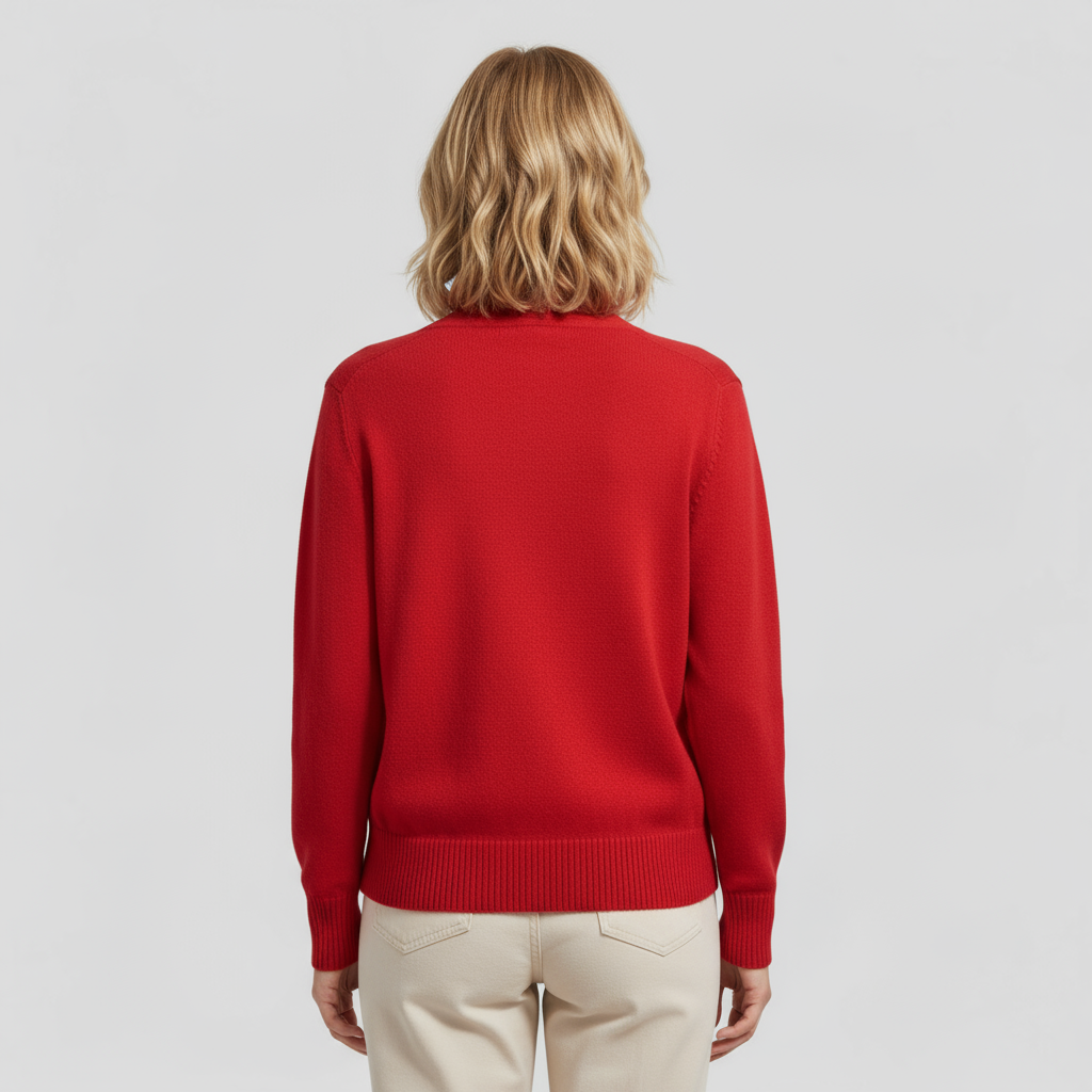Pullover Donna in Lana Pura con Bottoni - - abbigliamento donna bottoni casual comfort donna H-line inverno lana maglioni da donna maniche lunghe pullover pullover donna pura stile - Concept Palermo