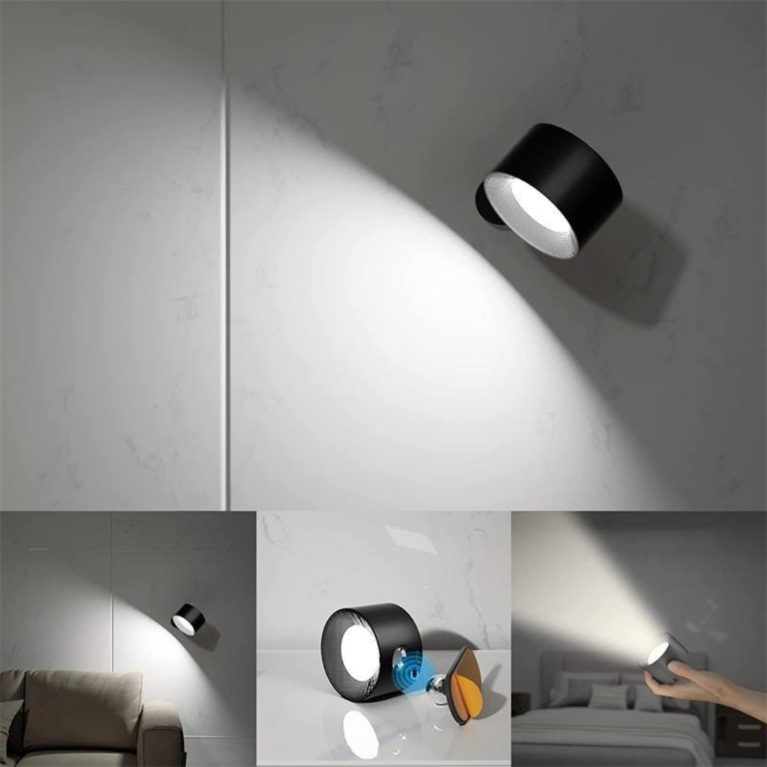 Lampada da parete wireless ricaricabile a 360° - - home home & garden lampada lampada parete parete ricaricabile Væglamper wireless - Concept Palermo