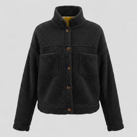 Breve e dolce Lana Donna - Nero - breve breve dolce dolce donna Jackets ladies_jackets_cardigan lana Solid Women Women jackets women's coats & jackets Wool - Concept Palermo