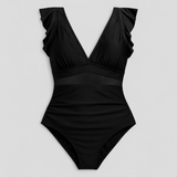 Dames badpak met push-up, gevoerd, sexy hoog uitgesneden monokini - diverse kleuren en maten beschikbaar