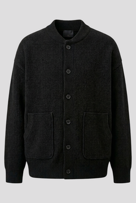 Giacca Uomo Maglia Grigio Morbida e Calda - Nero - calda giacca giacca uomo Herren Linen maglia Men men's coats & jackets morbida Solid uomo - Concept Palermo