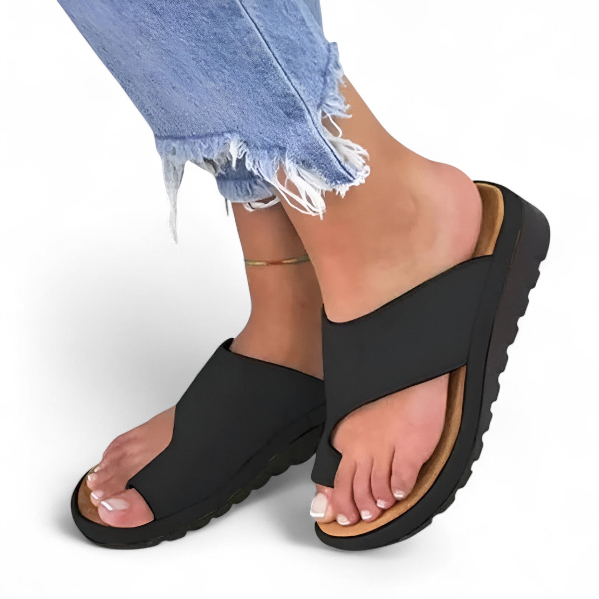 Sandalias de mujer - Comodidad diaria y soporte de piel
