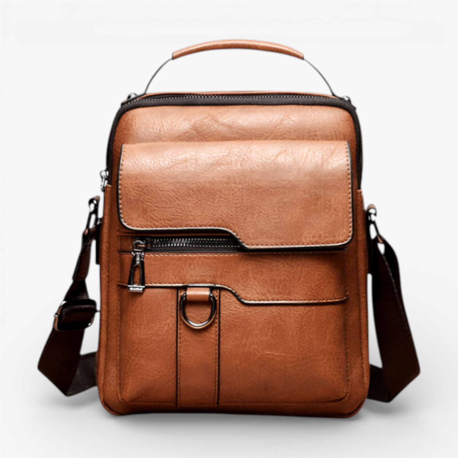 Borsa a Tracolla Uomo Lusso in Vera Pelle Nera - Elegante e Funzionale - - borsa borsa tracolla borse pelle tracolla uomo - Concept Palermo