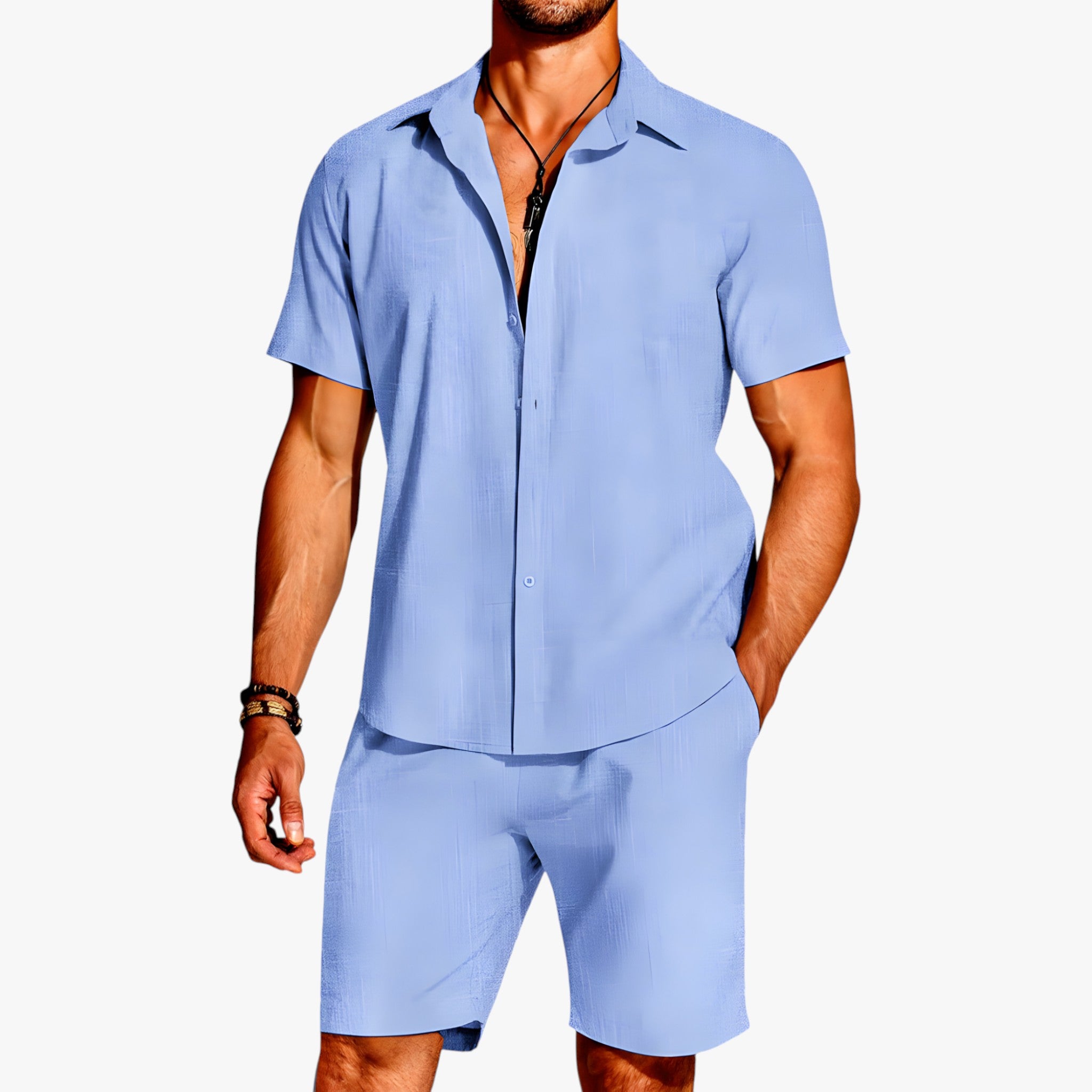 Breeze Set 2 Pezzi – Il Look per Ogni Occasione Donna - Blu - 2-delt sett breeze breeze pezzi Breeze sett Casuell antrekk Casuell klær donna Frisk hele dagen Fukttransporterende Komfortabelt antrekk Komfortabelt sett Krageskjorte Lettvekts sett look Matchende shorts Mote sett occasione ogni outfit sets pezzi Pustende stoff Sommerantrekk Stilig sett Uanstrengt stil Uanstrengt utseende Utendørs klær - Concept Palermo