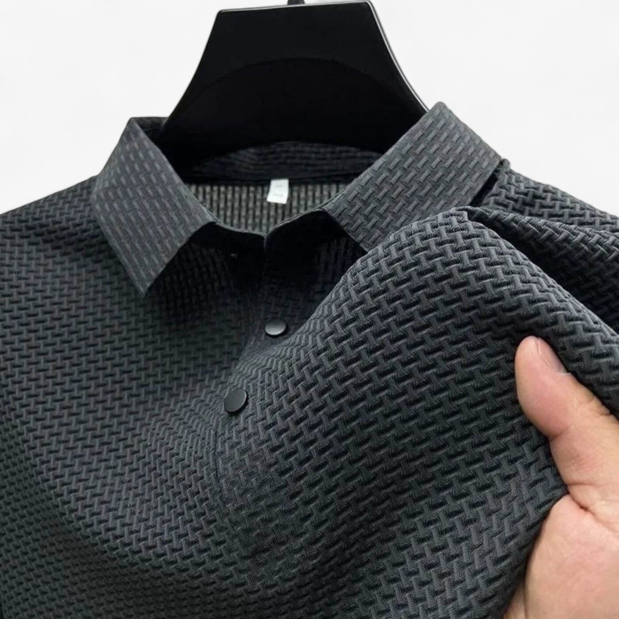 Polo Uomo Traspirante in Cotone Morbido a Maniche Corte per l'Estate - Grigio - men men's top clothes pelle polo polo traspirante shirts traspirante uomo - Concept Palermo