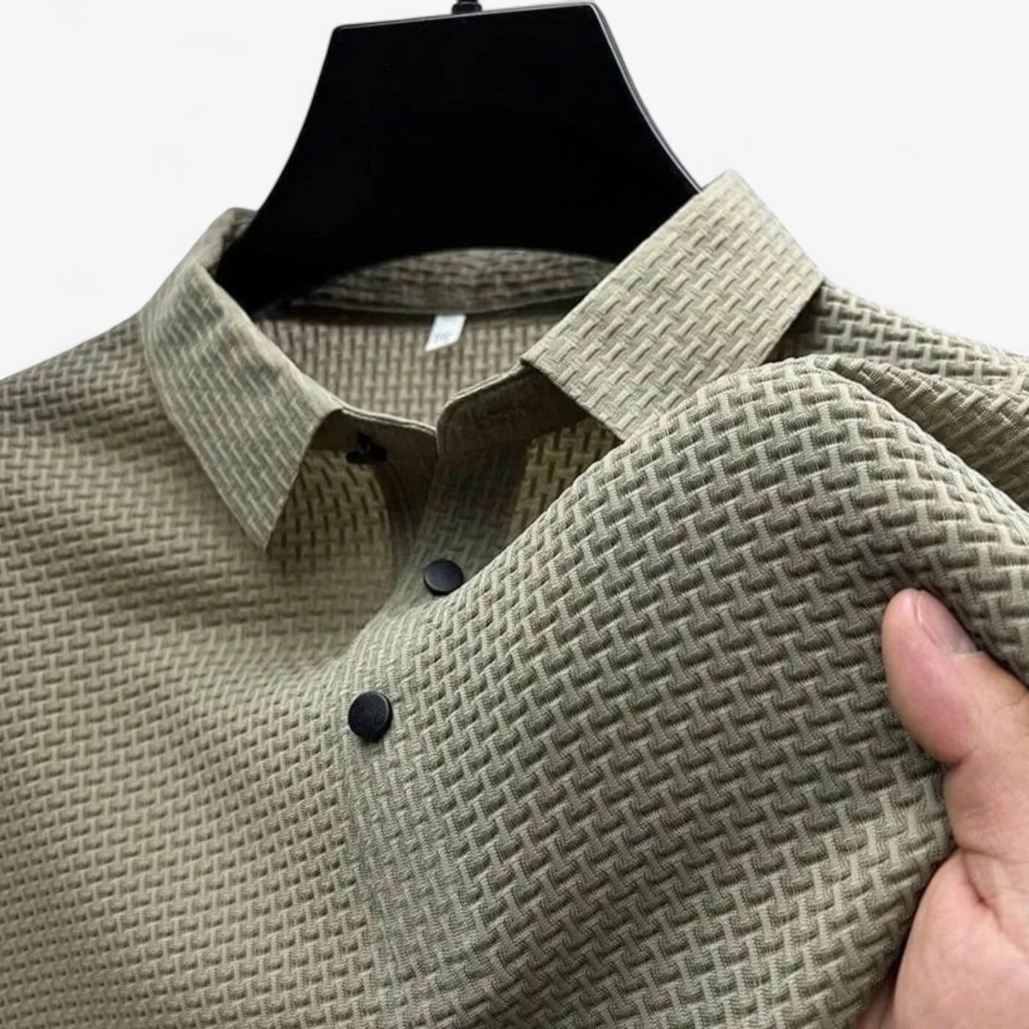 Polo Uomo Traspirante in Cotone Morbido a Maniche Corte per l'Estate - Khaki - men men's top clothes pelle polo polo traspirante shirts traspirante uomo - Concept Palermo